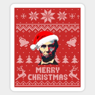 Abraham Lincoln Merry Christmas Sticker